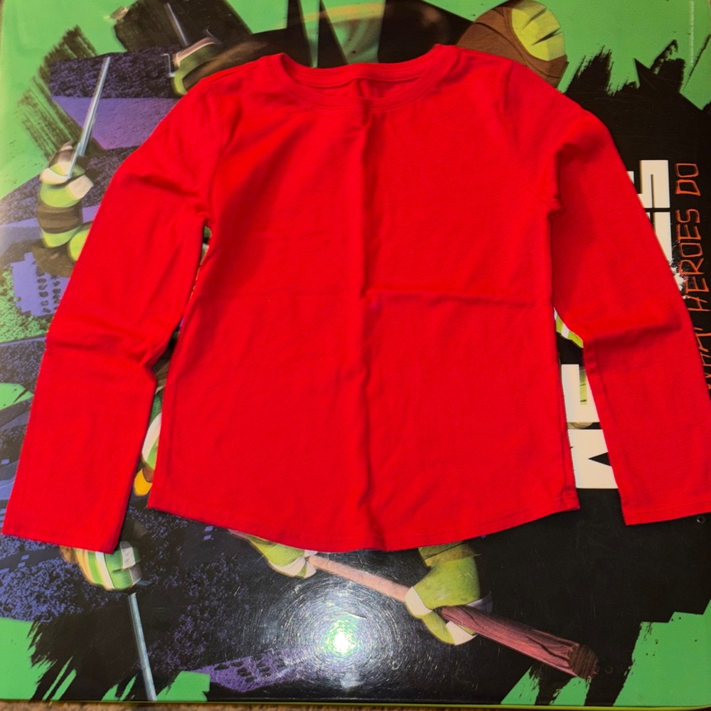 Wonder Nation Vibrant Red Long Sleeve Tee